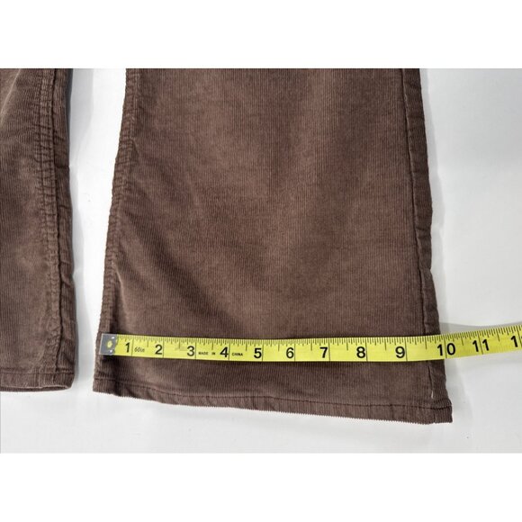 Old Navy Corduroy Pants Womens 14 Brown Flare Higher High Rise Disco Stretch NEW - Picture 6 of 11
